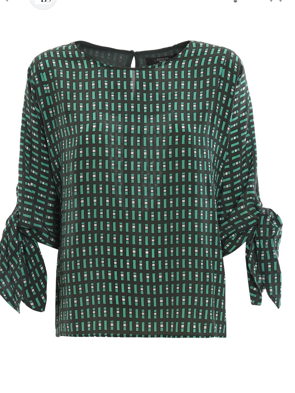 Weekend Max Mara Green Adone Sheer Blouse